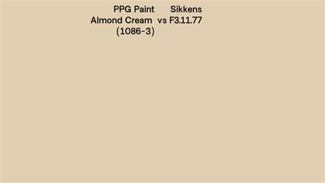 Ppg Paint Almond Cream Vs Sikkens F Side By Side Comparison