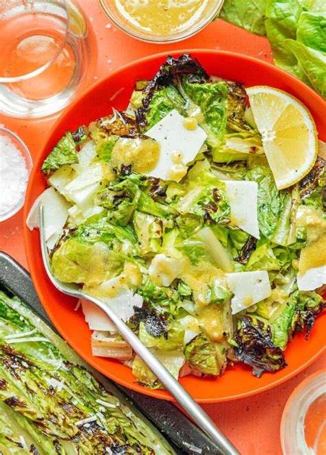 Grilled Romaine Salad With Lemon Parmesan Live Eat Learn