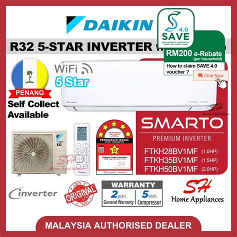 Daikin Smarto R32 5 Star Premium Inverter Ftkh Air Conditioner Smarto