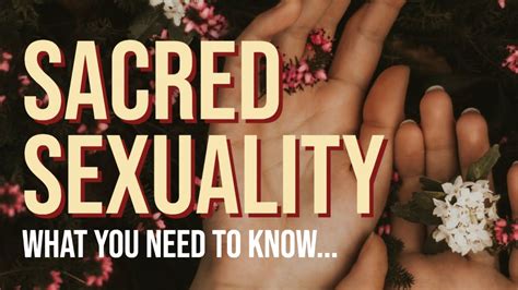 Sacred Sexuality Sarah Hall Youtube