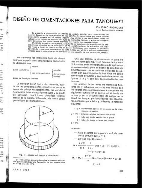 Dise O Cimentaci N Para Tanque Circular Miguel Angel Armendariz