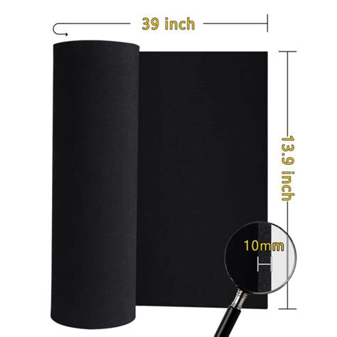 GetUSCart- MEARCOOH Black Eva Foam Cosplay Sheets roll,Premium eva Craft Foam 10mm Thick,13.9" x ...