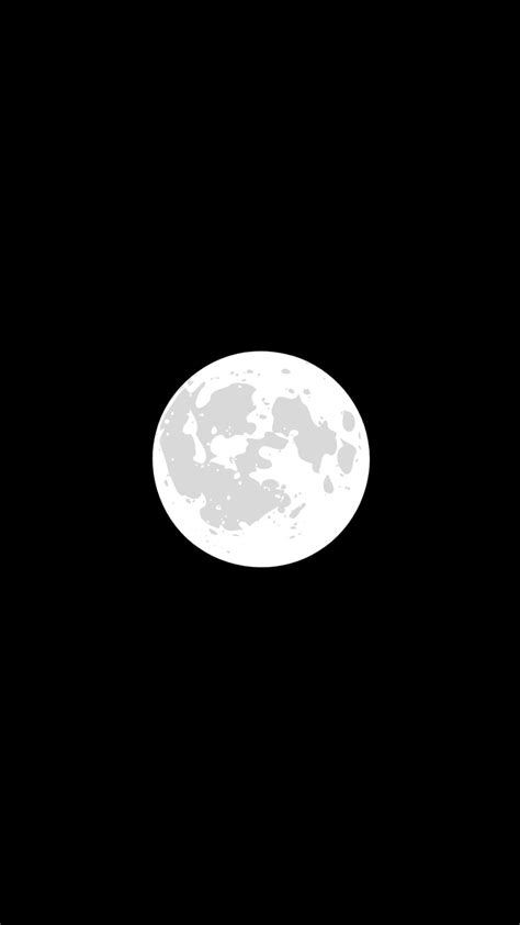 The Moon and its Phases - Black Background Minimalist Wallpaper ...