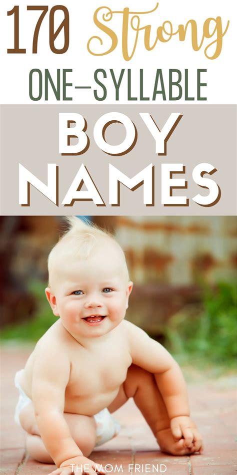 One Syllable Boy Names One Syllable Boy Names For First Or Middle