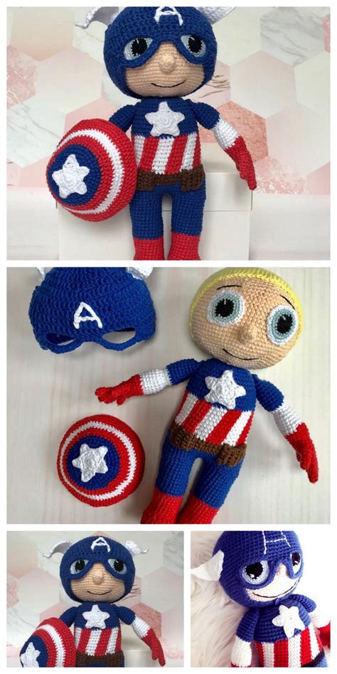 Amigurumi Capitan America Free Pattern FREE AMİGURUMİ CROCHET