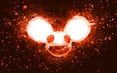 Download Wallpapers Deadmau5 Orange Logo 4k Canadian Djs Orange Neon Lights Creative Orange