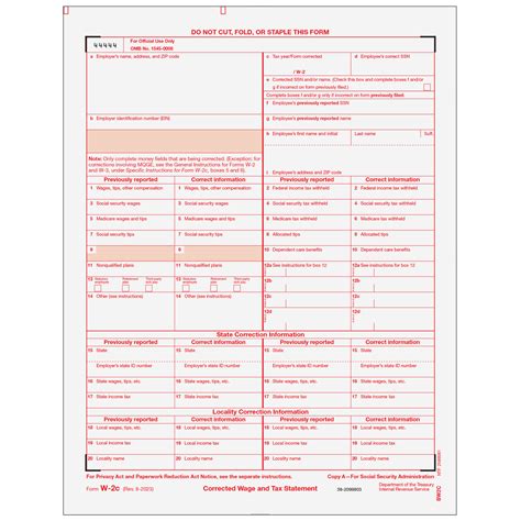 Preparing Irs Form W 2c When How To Use The Boom Post 46 Off