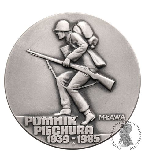 Polska PRL 19521989 Mława Medal 1985 Pomnik Piechura