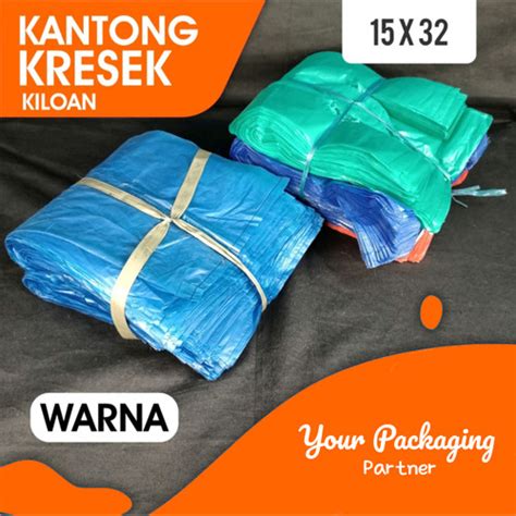 Jual Kresek Kiloan WARNA Daur Ulang Ekonomis Ukuran Kecil Sedang Besar