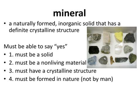 Ppt Chapter 1 Minerals In The Earths Crust Powerpoint Presentation