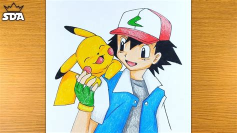 Pokemon Ash And Pikachu Drawings