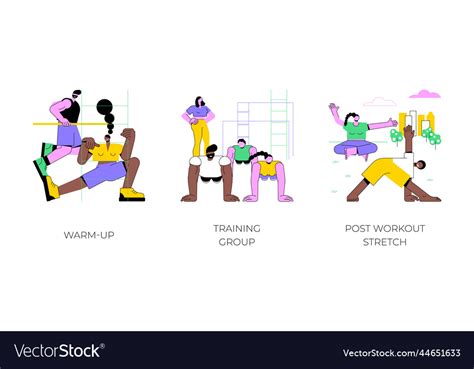 Training process isolated cartoon Royalty Free Vector Image