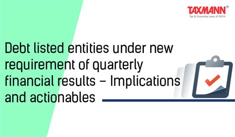 Debt Listed Entities Under New Requirement Of Quarterly Financial