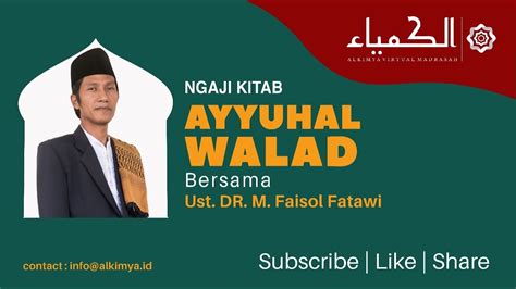 LIVE Kajian Akhlak Pertemuan 1 Memanfaatkan Waktu Kitab Ayyuhal