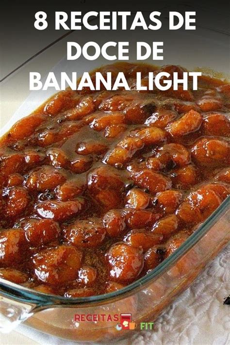 Receitas De Doce De Banana Light Livro De Receitas Fit