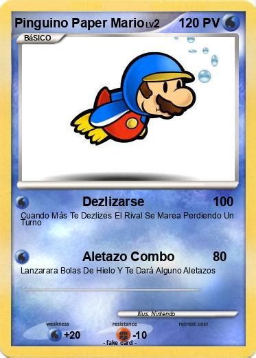 Pokémon Pinguino Paper Mario Dezlizarse Mi carta pokémon