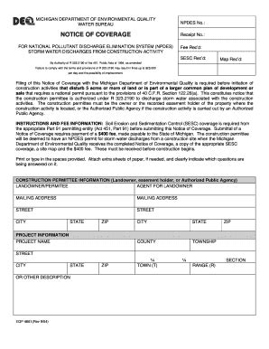 Fillable Online Twp Grand Blanc Mi Stormwater Discharges For