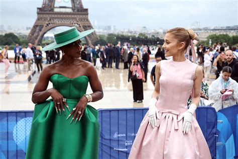 Celine Dion Lady Gaga Cynthia Erivo And Ariana Grande At The Paris