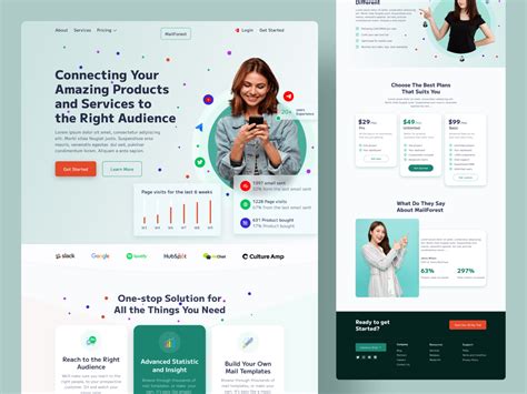 Email Marketing Landing Page Design by Shaharia Hossen on Dribbble