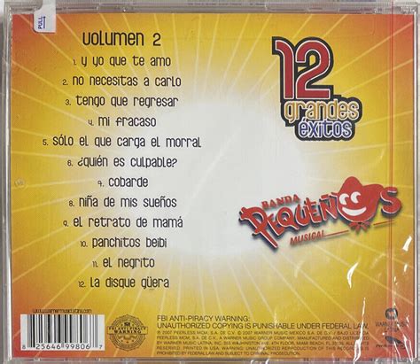 12 Grandes Exitos 2 By Banda Pequenos Musical CD 2007 La Paz