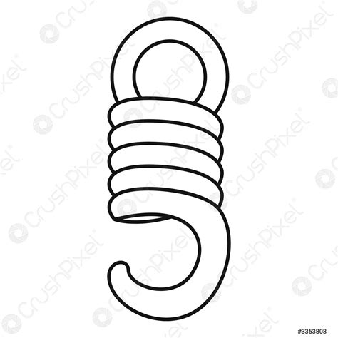 Elastic Coil Icon Outline Style Stock Vector 3353808 Crushpixel