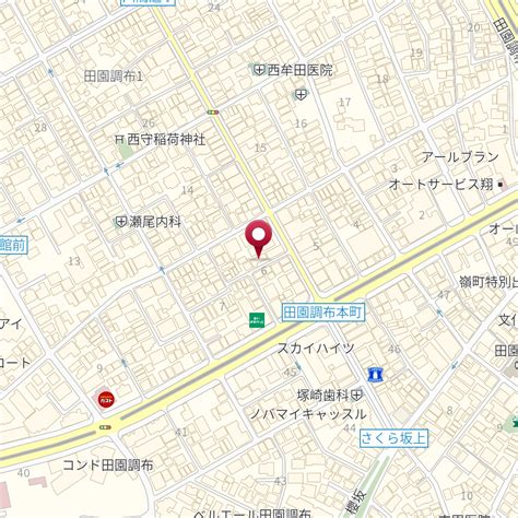 東京都大田区田園調布1－6－7 の地図 Mapfan