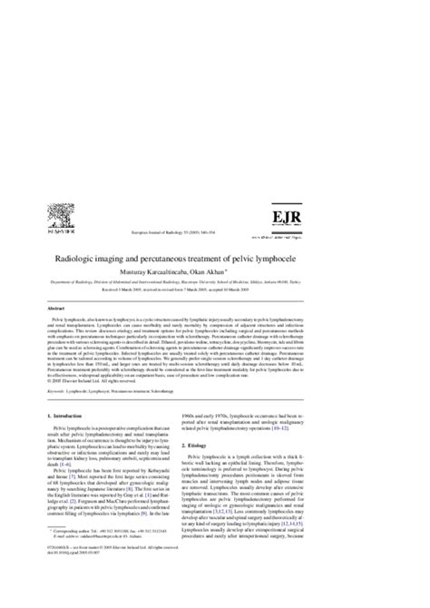 (PDF) Radiologic imaging and percutaneous treatment of pelvic ...