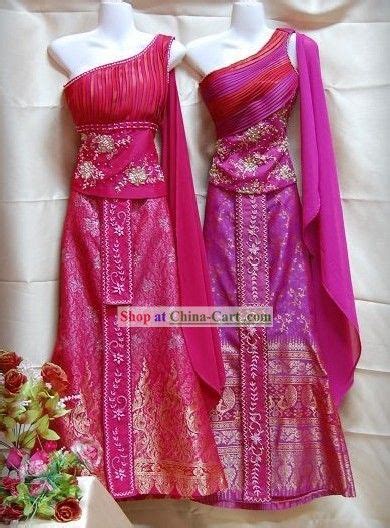 Traditional Thai Wedding Dress Complete Set Chinese Style Dress Thai