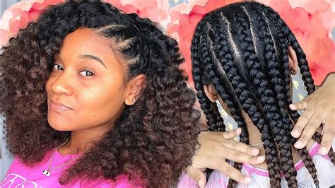 Braid Out On Natural Curly Hair YouTube