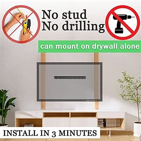 No Stud Tv Wall Mount Drywall Studless Tv Hanger No Damage No Drill