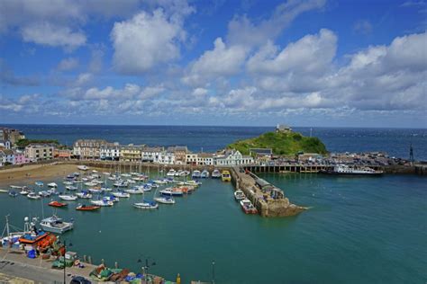 An Aerial View Of Ilfracombe Harbour Taken From The South West Coast