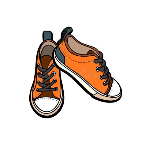 Zapatillas De Deporte De La Naranja Del Vector Ilustraci N Del Vector