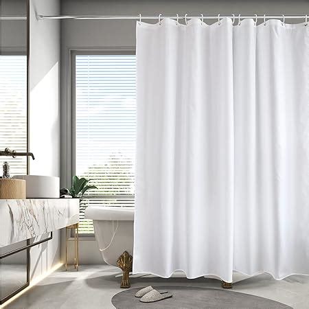 Amazon Ufriday White Shower Curtain Liner Inch Long Fabric