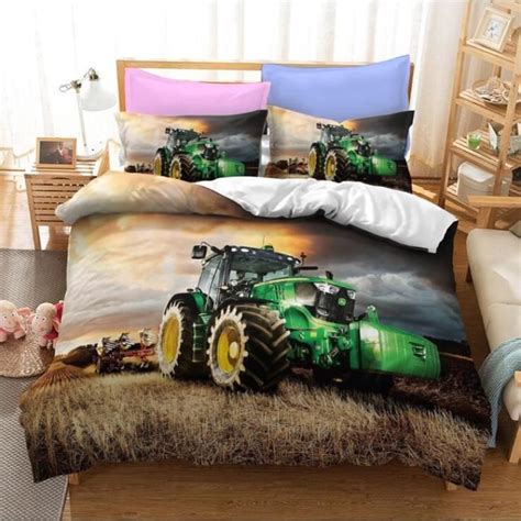 Tracteur Sets De Housses De Couettes John Deeres Fermeture Glissi Re