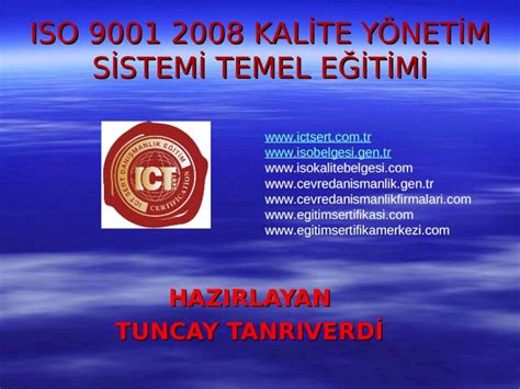 PPT ISO 9001 2008 KALİTE YÖNETİM SİSTEMİ TEMEL EĞİTİMİ DOKUMEN TIPS