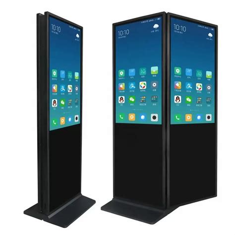 Indoor Interactive Kiosk Lcd Signage Totem Floor Stand Touch Screen