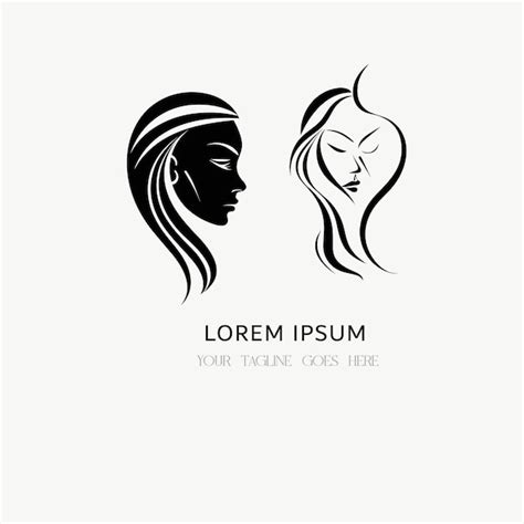 Diseño de logotipo de belleza para el cabello para salón de belleza