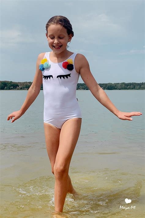 Unicorn Swimsuit For Girls Summer Pool Party Suit One Piece Etsy