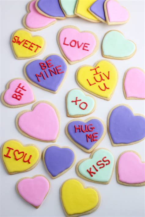 How To Decorate Valentine S Day Conversation Heart Cookies Wishes And Dishes