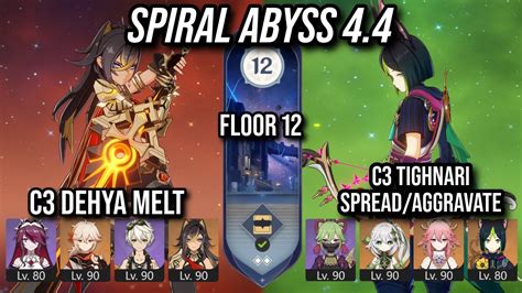 C3 Dehya Melt C3 Tighnari Spread Aggravate Spiral Abyss 4 4 Floor