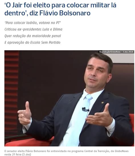 Na Imagem Do Dia A Resposta Do Filho De Bolsonaro Aos Defensores Da Corrupção Blog Do