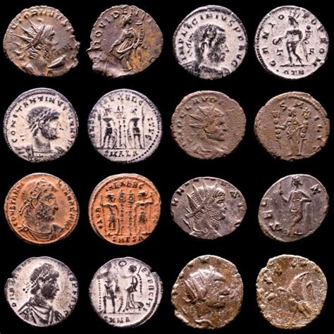 Romeinse Rijk Lot Comprising Eight 8 AE Coins Antoninianus Follis