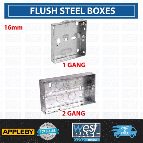 Metal Back Box Flush Single Double Gang Dual Switch Socket 16mm 25mm