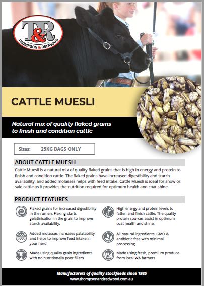 Cattle Muesli Thompson And Redwood