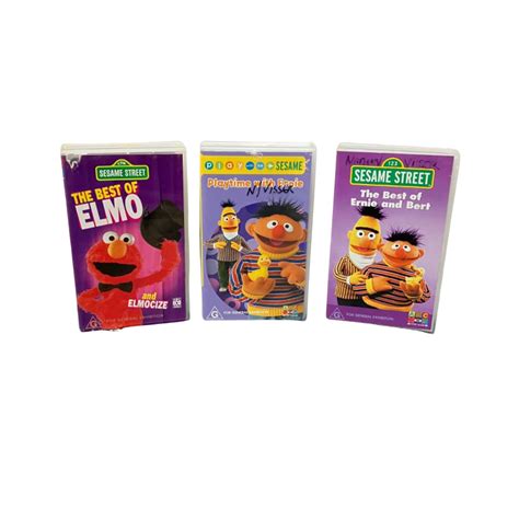 X3 Vintage 90’s ‘sesame Street’ Vhs Tapes