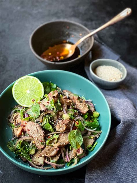 Thai Grilled Pork Salad Moo Nam Tok Recipe The Devil Wears Salad