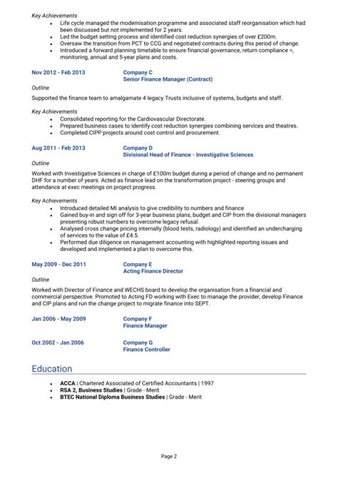 6 Executive Cv Examples 2023 Cv Templates And Guide 2023