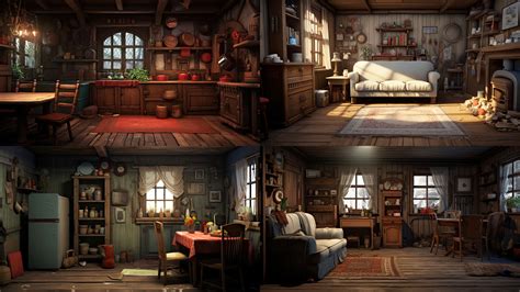 ArtStation - 205 arts - Russian Dacha Interior Environment - Interior ...