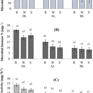 A Microbial Biomass C Mean SE B Microbial Biomass N Mean SE