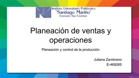 Planeación De Ventas Y Operaciones Ppt